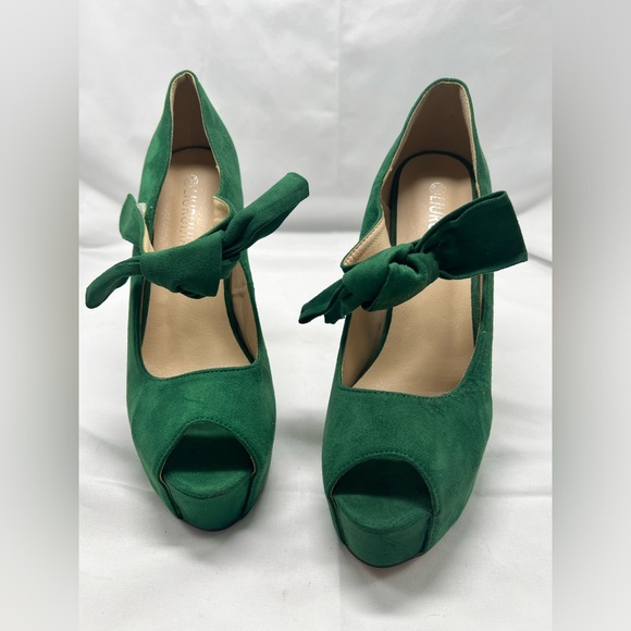 Liuruijia Women's Vintage Bow Tie High Heel
Mary Jane - Picture 5 of 14